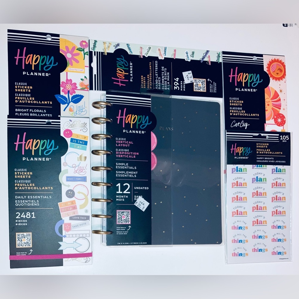 Happy Planner & Stickers Set - NEW!
